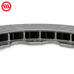 Discos de freno perforados ranurados de acero de alto carbono OEM personalizados de fábrica 380mm 390mm 405mm Rotor de freno de carreras para Audi Mercedes Benz BMW - Product Image 4