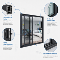 Système de porte coulissante en aluminium haut de gamme sur mesure avec moustiquaire, porte vitrée coulissante pour projets résidentiels et commerciaux