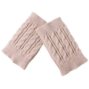 Sıcak özel kız uyluk yüksek kısa çorap kış kablo örgü bacak ısıtıcıları kadınlar için