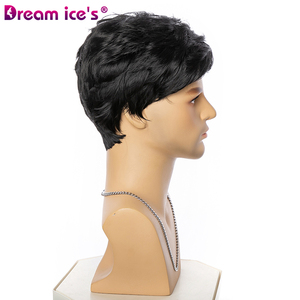 Xuchang fabbrica <span class=keywords><strong>parrucca</strong></span> grossista pollici nero sintetico capelli corti <span class=keywords><strong>parrucca</strong></span> uomini naturali parrucche per la vendita - Product Image 6