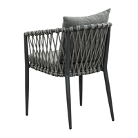 Ensemble de table et de chaises de jardin en aluminium de haute qualité, fabriqué directement en usine, pour l'extérieur, le patio, avec des cordes