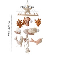 Nouveau-né apaisant jouet transfrontalier en métal doux lit cloche pendentif feutre vent carillon Animal lit suspendu hochet nouveau bébé lit suspendu jouet