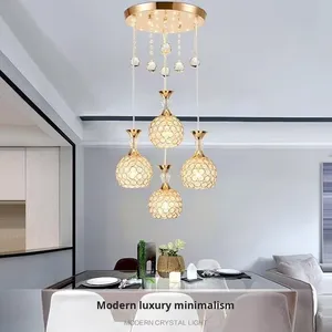 Hiện Đại Châu Âu Pha Lê <span class=keywords><strong>LED</strong></span> Đèn Chùm Sáng Tạo Cá Tính Thiết Kế Phòng Ăn Phòng Khách Ánh Sáng Mặt Dây Chuyền Cho Thanh - Product Image 3