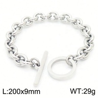 Article tendance, chaînes minimalistes multifonctionnelles en forme de O, fermoir OT, cœur, plaqué or 18 carats, acier inoxydable, bijoux de mode pour femmes, bracelets