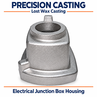 Composants moulés de précision en acier inoxydable CF8 80x80x100mm 0.5kg pour boîtier de boîte de jonction d'équipement électrique