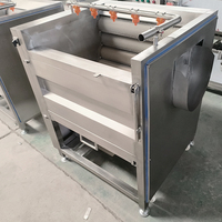 YOUBAN Industriële Borstelwasmachine Automatische Wortelgroentereiniger Cassave Gember Aardappel Wortel Was- en Schilapparatuur