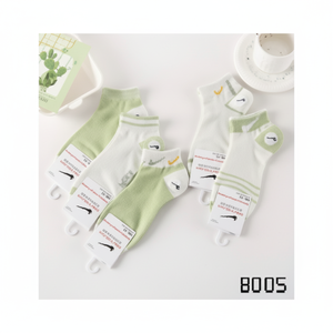 Calzini sportivi corti da donna di alta qualità Design Jacquard traspirante con funzione assorbente sudore stampa digitale Logo personalizzabile - Product Image 1