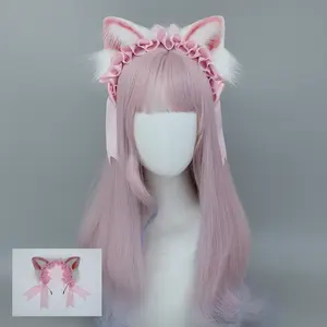 Cute Handmade Girly Fluffy Cat Ear Headbands Are Used For Lolita Costumes And Holiday Parties