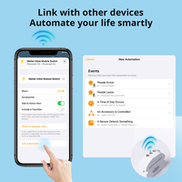 Interruptor Inteligente Zemismart con Protocolo Matter, Enchufe de 2 Vías con Control Dual, Dispositivo de Internet de las Cosas, Control por Voz Homepop