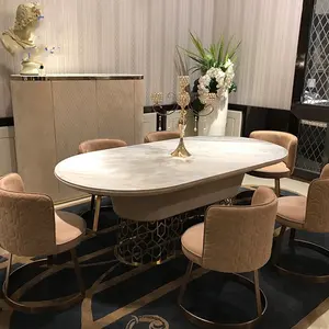 Italian Design Minimalist Slate Dining Table Simple Modern Restaurant Nordic ins Marble Top Dining Table Set