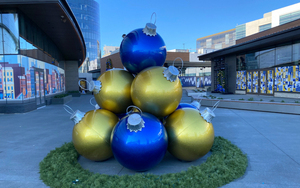 <strong>Outdoor</strong> Commercial <strong>Christmas</strong> Fiberglass Decorations Life Size Resin Giant <strong>Large</strong> <strong>Christmas</strong> Ball <strong>Bauble</strong> Ornaments Stack - Product Image 3
