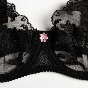 Famme-Lencería ahuecada de lujo para mujer, lencería Sexy de tres piezas con ligas, 2022 - Product Image 4