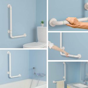 <span class=keywords><strong>Barre</strong></span> d'appui d'<span class=keywords><strong>angle</strong></span> sur mesure <span class=keywords><strong>pour</strong></span> baignoires et douches, en ABS et acier inoxydable, élégante, en forme <span class=keywords><strong>de</strong></span> L, <span class=keywords><strong>pour</strong></span> une sécurité accrue - Product Image 2