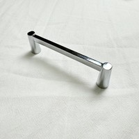 Poignées de tiroir en T noir mat/chrome, quincaillerie de meuble en alliage de zinc massif