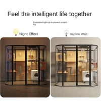 Meow Zan Luxe Grand Espace Intérieur Chat Cage Personnalisé Motif Solide Panoramique Chat Villa À La Main De Bois-Parfait Pet House