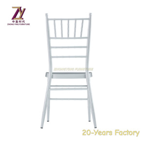 เก้าอี้โลหะสีเงินซ้อนได้สำหรับเฟอร์นิเจอร์บ้านสำหรับร้านอาหารงานแต่งงานโรงแรมห้างสรรพสินค้า - Product Image 3