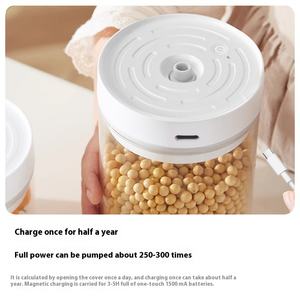 Coperchio One-Click apertura <span class=keywords><strong>barattolo</strong></span> di stoccaggio elettrico per cucina domestico <span class=keywords><strong>barattolo</strong></span> di vetro sottovuoto per la conservazione di caffè <span class=keywords><strong>in</strong></span> grani di conservazione del tè cibo - Product Image 4