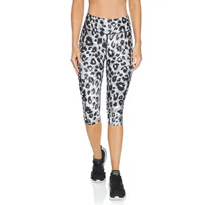 Cao Eo Đàn Hồi Thể Thao Yoga Quần Xà Cạp Thể Thao 4 Cách Căng Squat Proof Pant Leopard In Phòng Tập Thể Dục Tights