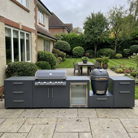 Nouveau produit : Armoire de cuisine extérieure en acier inoxydable SS316, sans formaldéhyde, haute qualité, avec placard pour l'extérieur