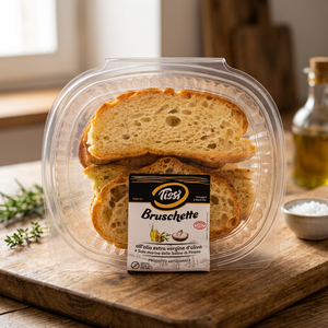 Tissi 130g X 6 Pezzi Bruschetta Senza Glutine con Olio Extra Vergine d'Oliva, Spezie ed Erbe, Sale Piran, Texture Croccante di Grano - Product Image 3