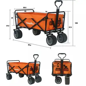 Sundow Thiết Kế Ngoài Trời Di Động Gấp Toa Xe Cho Trẻ Em Trọng Lượng Nhẹ Bãi Biển Bán Buôn Toa Xe