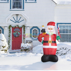 Inflable <span class=keywords><strong>para</strong></span> exteriores, inflable de navidad, Papá Noel y muñeco de nieve - Product Image 1