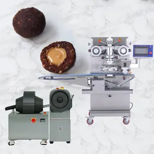 Peanut Butter Filled Energy Bites Production Line Chocolate Protein Ball Making Machine Cake Ball Encrusting Rounding Machine