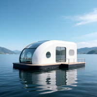 Maison flottante préfabriquée, hôtel flottant de luxe, yacht flottant en aluminium, maison flottante à vendre