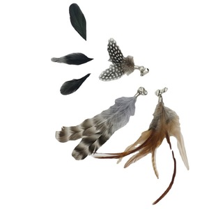 Accessorio per <span class=keywords><strong>gatti</strong></span>: Bastoncino con piume di tacchino morbide e campanello, con piume di ricambio multiple e fascia per la testa, per l'intrattenimento dei <span class=keywords><strong>gatti</strong></span> - Product Image 5