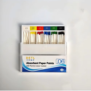 Puntas de Papel Absorbente <span class=keywords><strong>Dental</strong></span> DETL, Conicidad 02 04 06, Absorción de Humedad, Alta Absorción, Fibra de Algodón Puro, Certificación CE - Product Image 2