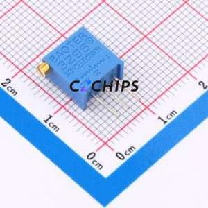 Resistencia Ajustable/Potenciómetro 3296X-102, Componente de Orificio Pasante (THT)-3P, 9.5x4.8mm, Resistencia de 1kOhm, 10%, 500mW, 250ppm ℃ - Product Image 1