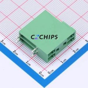BX-DGRH-3.81-2P Plug-in Terminal Block Bent Lead Through Hole,P=3.81mm Board-to-Board / Socket - Closed 2x2P 3.81mm Green - Product Image 1