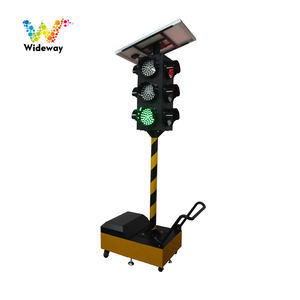 200mm4サイドロードインテリジェントレッドグリーン信号機LEDソーラーポータブル信号機トレーラー付き - Product Image 2
