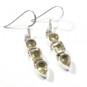 Citrine 925 Sterling Silver Earring Yellow Stone Earring Gift Earrings unique design multi-gemstone earring high demand earrings - Product Image 3