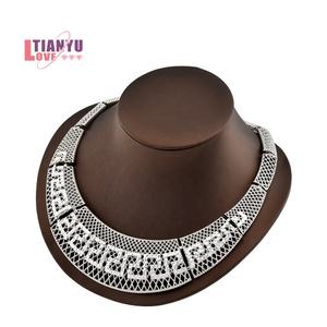 도매 패션 금속 합금 여성 보석 세트 사우디 18K 금도금 사용자 정의 저렴한 신부 아프리카 보석 세트 - Product Image 5