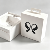 Boîte d'emballage de luxe pour écouteurs, personnalisable avec logo imprimé, en carton rigide pour écouteurs Bluetooth, prête à l'emploi avec languette de suspension
