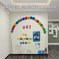 Tableau blanc interactif magnétique autocollant en polyester pliable UCI Uni-Felt, effaçable, pour usage domestique