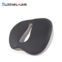 Coussin de siège mince SUREWALHOME pour soulager les douleurs du coccyx, coussin de chaise respirant, coussin de siège en mousse à mémoire de forme pour siège de voiture