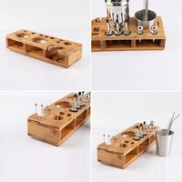 Shaker à cocktail personnalisé de haute qualité en acier inoxydable coffret d'outils de bar de 23 pièces kit de barman avec support en bambou