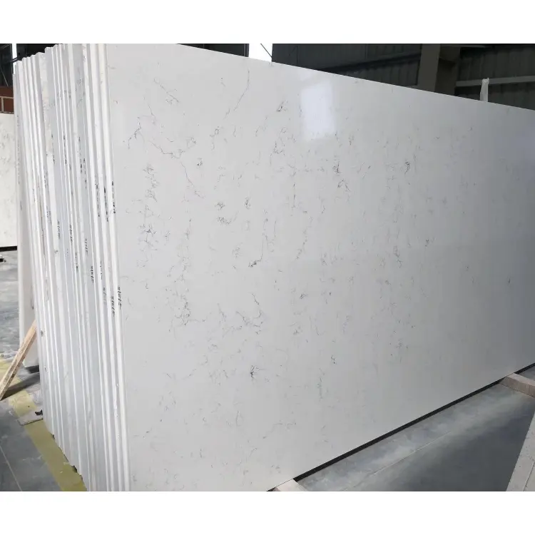 Factory Direct Sparkle Cheap White Wholesale Quartz Stone Countertop Price Slab From Vietnam