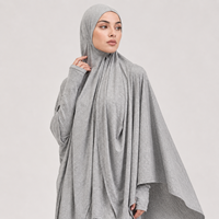 Ensemble de prière modeste pour femmes musulmanes, long khimar, haut et pantalon large, ensemble abaya islamique