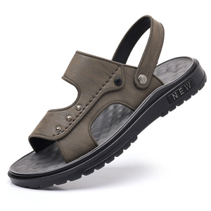 New Style Hollow-Out <b>Sandals</b> For Men Summer Casual Outdoor Beach Slides Slip-On Black And Gray Youth Size - Product Image 5