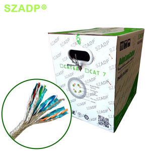 <span class=keywords><strong>สาย</strong></span>เคเบิลทองแดง SZADP Cat7 SFTP 23AWG แบบม้วน 305 <span class=keywords><strong>เมตร</strong></span> ความเร็ว 10Gbps 600MHz ได้รับการรับรองสำหรับการส่งข้อมูลผ่านเครือข่าย - Product Image 1