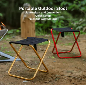 Tabouret pliant portable d'extérieur en alliage d'aluminium, chaise de loisirs ultra-légère en alliage d'aluminium, tabouret de camping et de pêche - Product Image 2