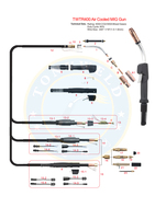 Support de pointe de contact 404-3 pour accessoires de torche de soudage
