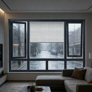 Ventanas de Aluminio con Doble Acristalamiento Residenciales DEEZONI NFRC al por Mayor en EE. UU., Ventanas Abatibles con Aislamiento Térmico para el Hogar - Product Image 2
