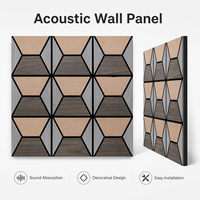 Panneau mural insonorisant en MDF PET, épaisseur 17/21 mm, design 3D multicolore de qualité supérieure, panneau mural acoustique à emboîtement