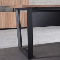 Meubles de bureau ouverts WESOME Bureau simple Poste de travail individuel Bureau de bureau contemporain en bois