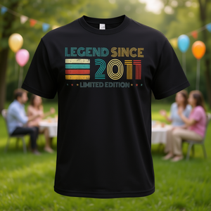 T-shirt Legend Since 2011 in edizione limitata, regalo di compleanno per uomo e donna - Product Image 3