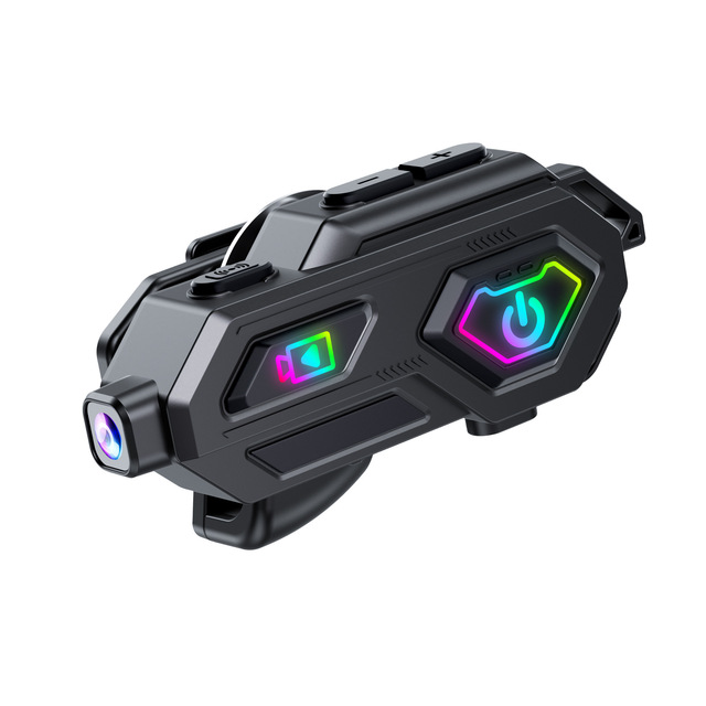 C8 MAX Helmet Headset Intercom Headphone Group Speaker with LED WiFi App DVR for Motorcycle